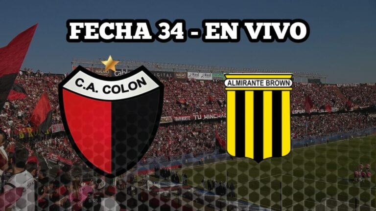 Colón vs Almirante Brown en vivo por la fecha 34: el Sabalero busca volver al triunfo en el Brigadier López